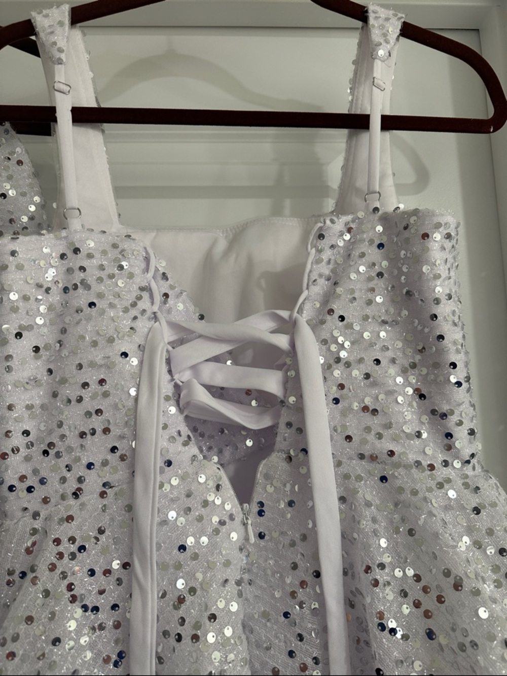 Sequin Party Dress with Oversized Bow - Picture 9 of 11